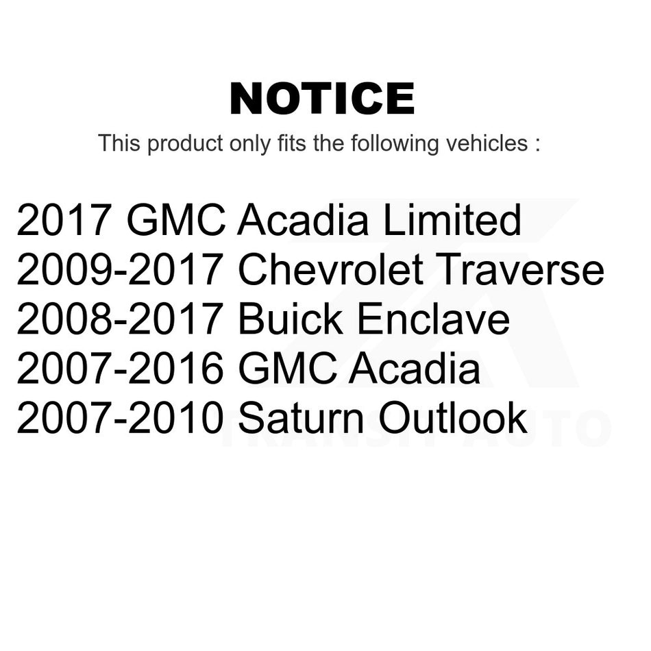 Front Outer Steering Tie Rod End TOR-ES800286 For Chevrolet Traverse GMC Acadia Buick Enclave Saturn Outlook Limited