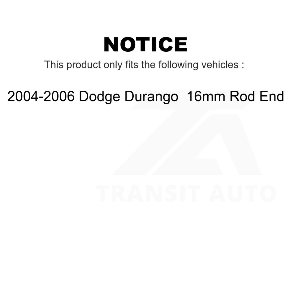Front Outer Steering Tie Rod End TOR-ES800367 For 2004-2006 Dodge Durango 16mm
