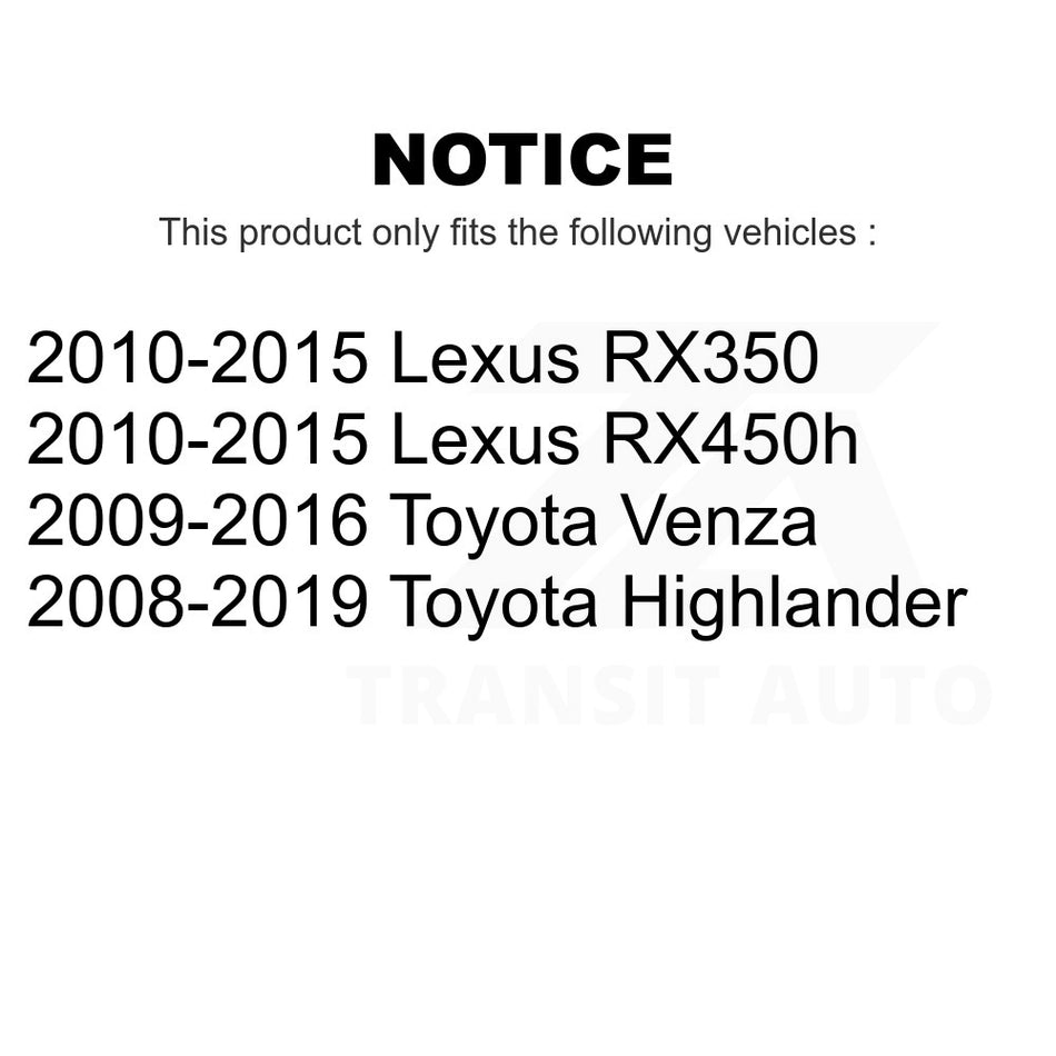 Front Right Outer Steering Tie Rod End TOR-ES800534 For Toyota Highlander Lexus RX350 Venza RX450h