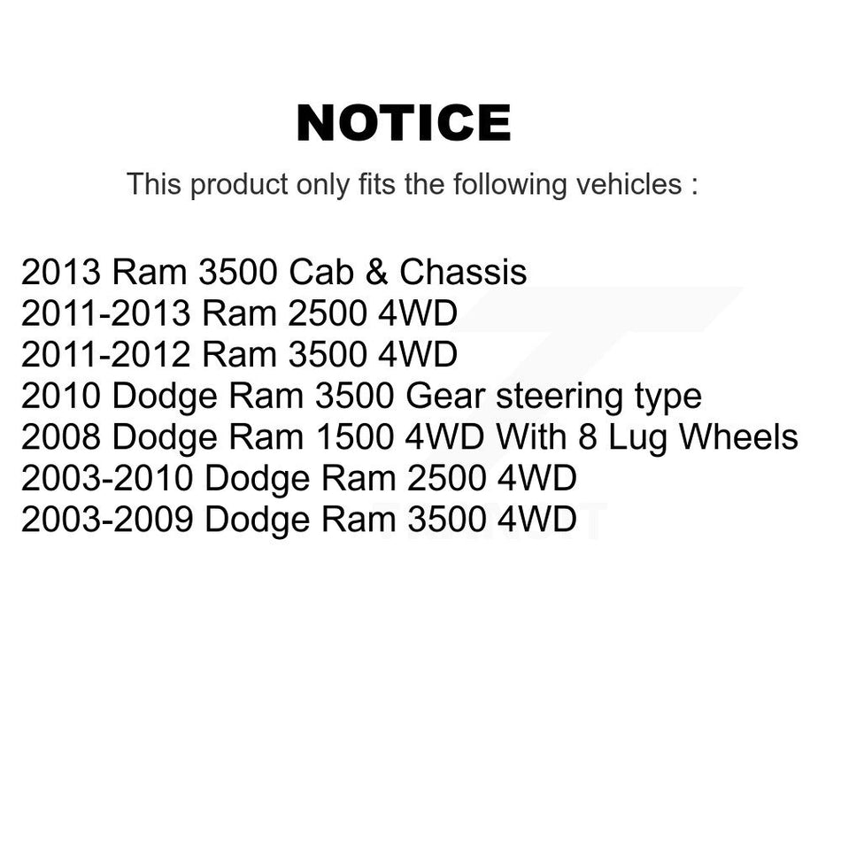 Right Inner At Connecting Tie Rod Steering End TOR-ES800558 For Dodge Ram 3500 2500 1500
