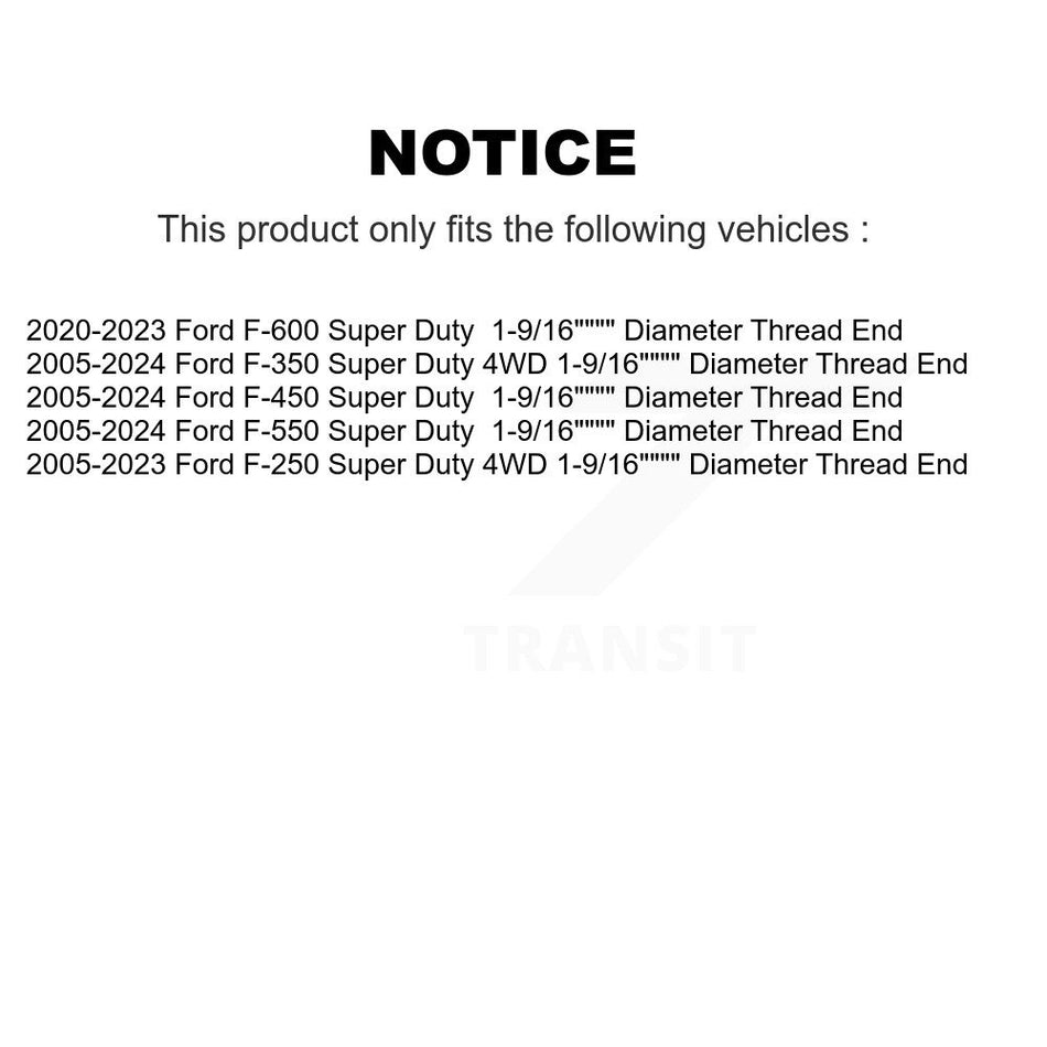 Front Left Outer Steering Tie Rod End TOR-ES800881 For Ford F-350 Super Duty F-250 F-450 F-550 F-600