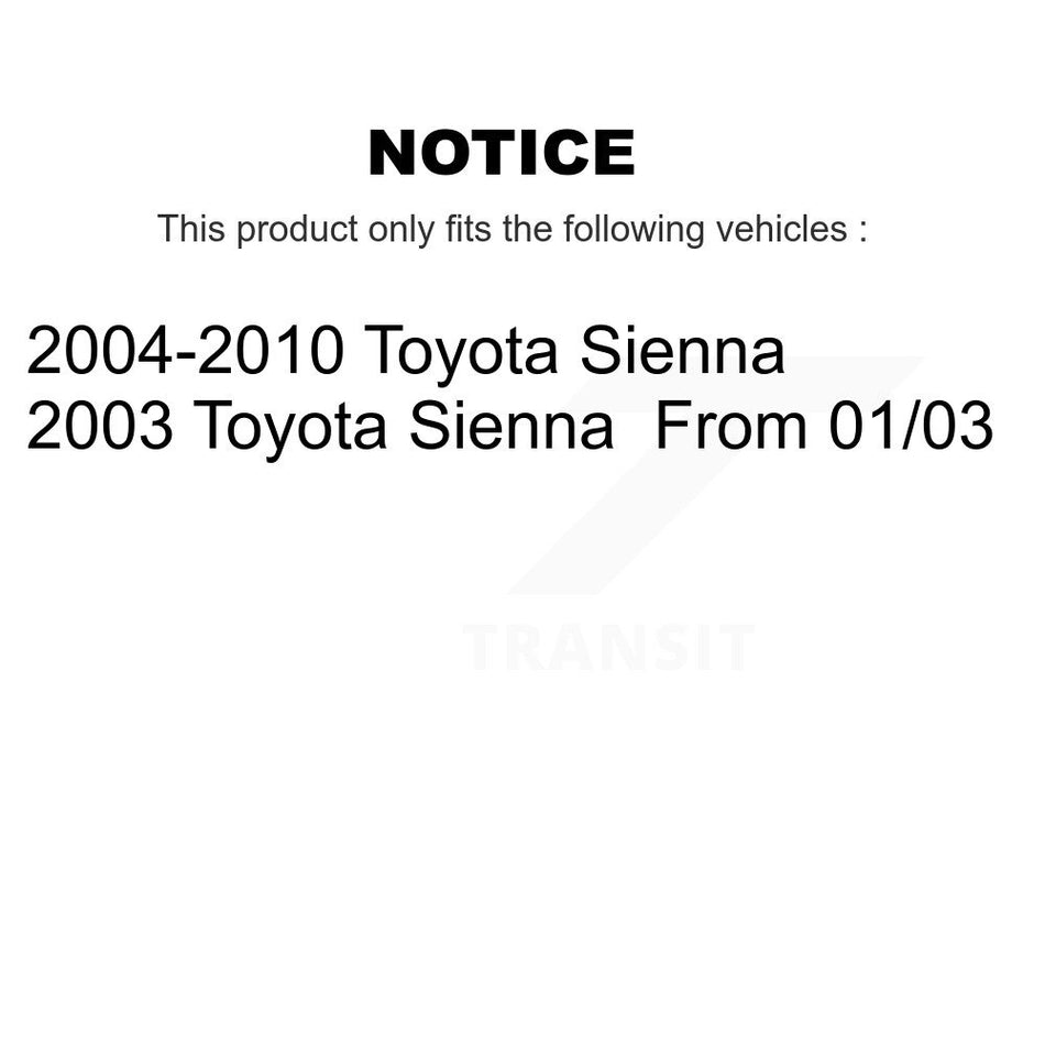 Front Right Outer Steering Tie Rod End TOR-ES80626 For Toyota Sienna