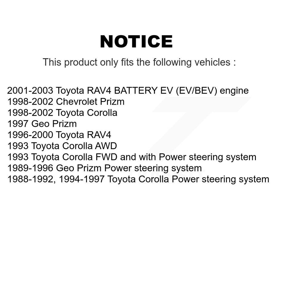 Front Inner Steering Tie Rod End TOR-EV303 For Toyota Corolla RAV4 Prizm Geo Chevrolet