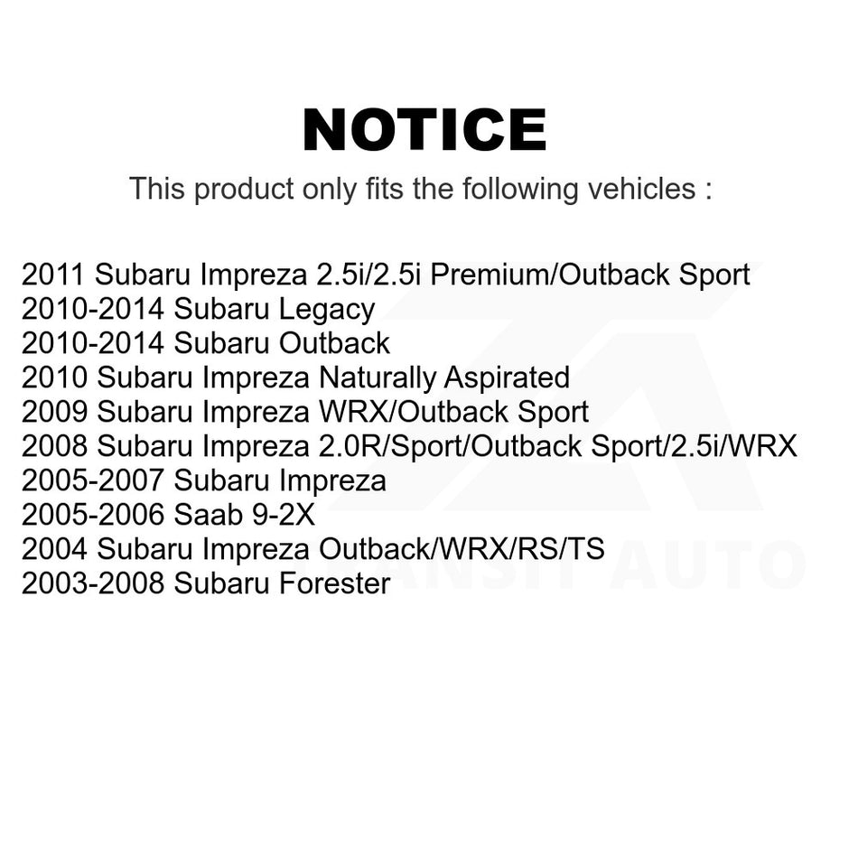 Front Inner Steering Tie Rod End TOR-EV800049 For Subaru Outback Impreza Forester Legacy Saab 9-2X