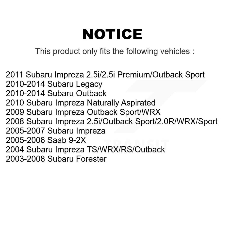 Front Inner Steering Tie Rod End TOR-EV800049 For Subaru Impreza Outback Legacy Forester Saab 9-2X