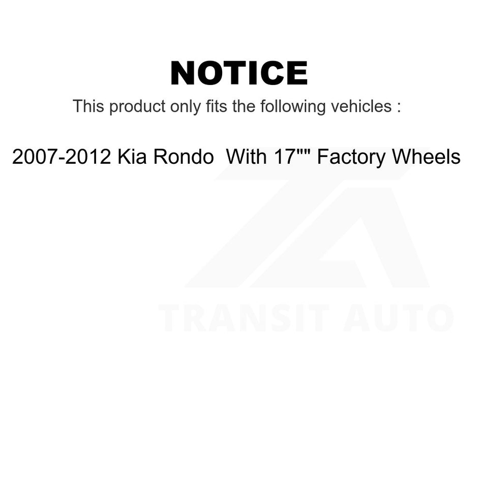 Front Right Inner Steering Tie Rod End TOR-EV800353 For 2007-2012 Kia Rondo With 17" Factory Wheels