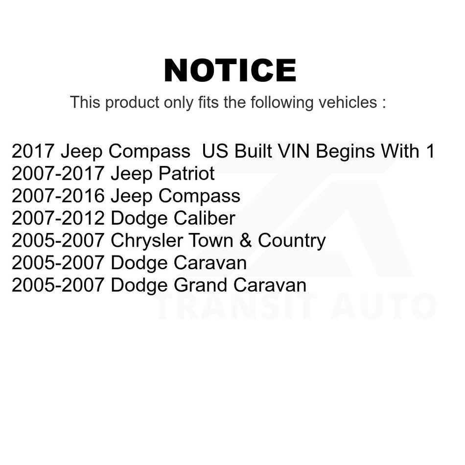 Front Inner Steering Tie Rod End TOR-EV80645 For Jeep Dodge Patriot Compass Grand Caravan Chrysler Town & Country Caliber