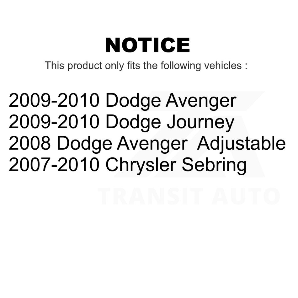 Rear Upper Lateral Arm TOR-K100118 For Dodge Chrysler Sebring Avenger Journey Adjustable