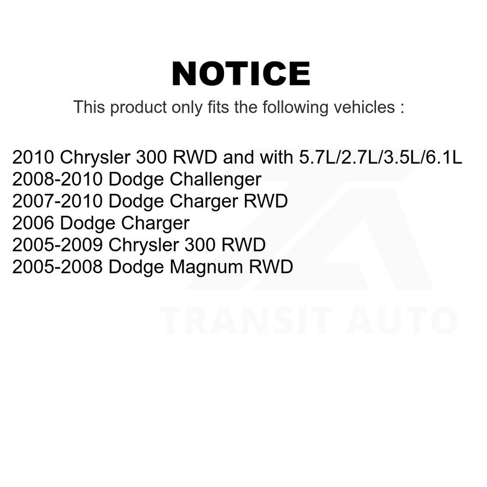 Front Lower To Frame Suspension Control Arm Bushing TOR-K200199 For Dodge Chrysler 300 Charger Magnum Challenger