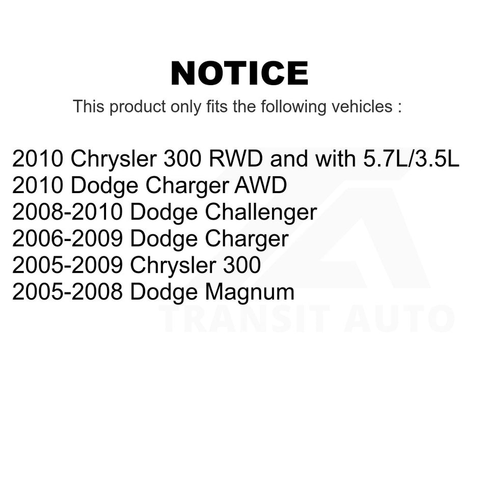 Front Lower Forward At Shock Suspension Control Arm Bushing TOR-K200200 For Dodge Chrysler 300 Charger Magnum Challenger