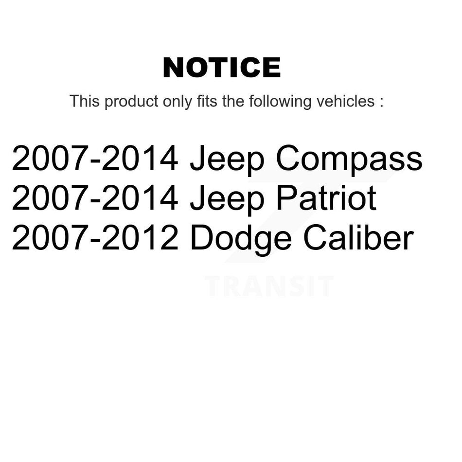 Front Lower Forward Suspension Control Arm Bushing TOR-K200255 For Jeep Patriot Compass Dodge