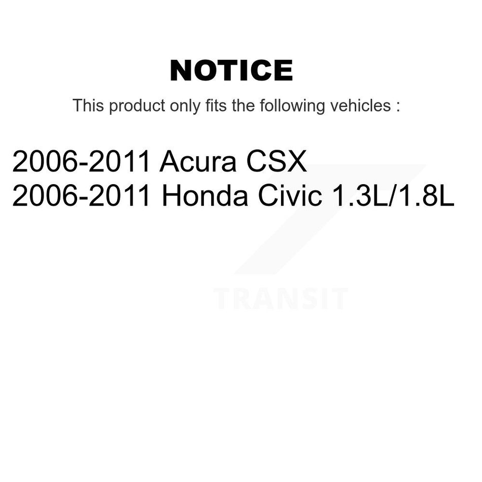 Front Lower Forward Suspension Control Arm Bushing TOR-K201186 For 2006-2011 Honda Civic Acura CSX