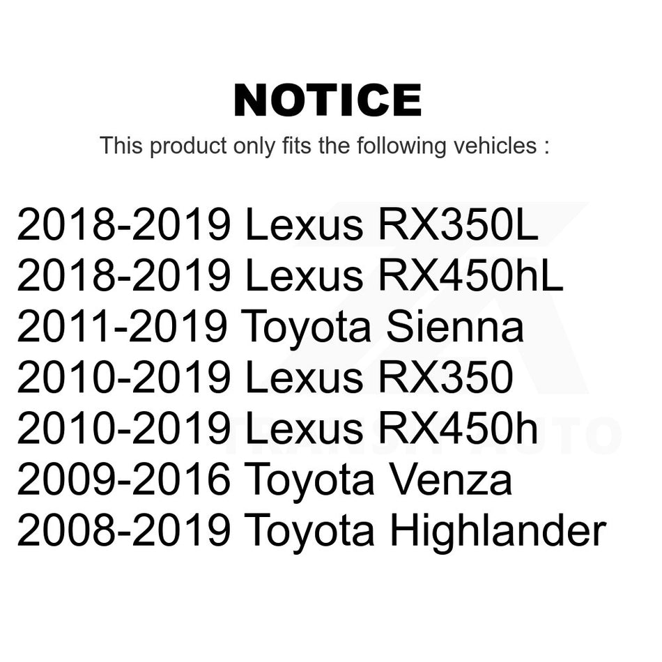 Front Right Lower Suspension Ball Joint TOR-K500187 For Toyota Highlander Lexus Sienna RX350 Venza RX450h RX350L RX450hL