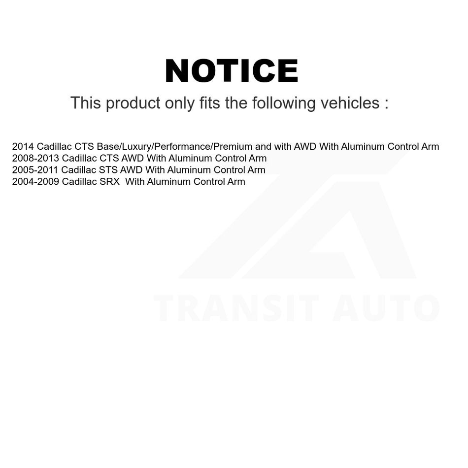 Front Lower Suspension Ball Joint TOR-K500290 For Cadillac CTS SRX STS With Aluminum Control Arm