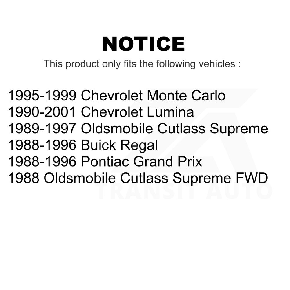 Front Lower Suspension Ball Joint TOR-K5301 For Chevrolet Lumina Buick Regal Oldsmobile Cutlass Supreme Monte Carlo Pontiac Grand Prix