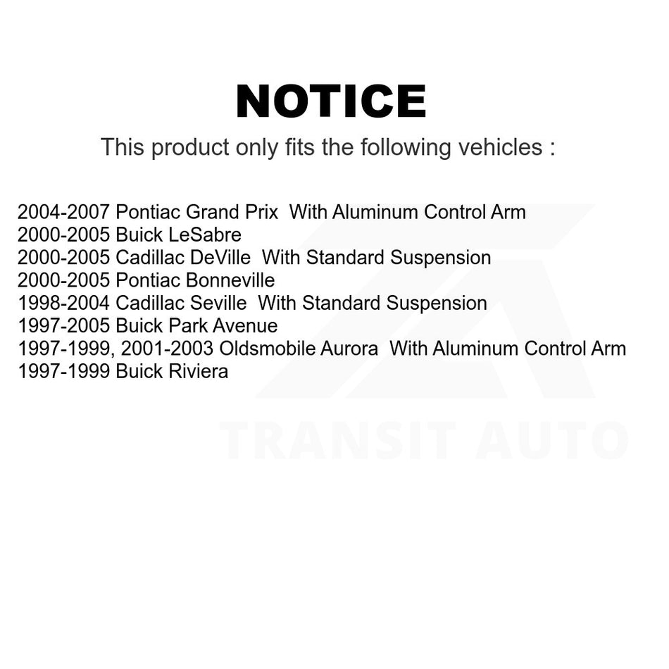 Front Lower Suspension Ball Joint TOR-K5333 For Buick LeSabre Pontiac Grand Prix Cadillac DeVille Park Avenue Bonneville Seville Oldsmobile Aurora Riviera