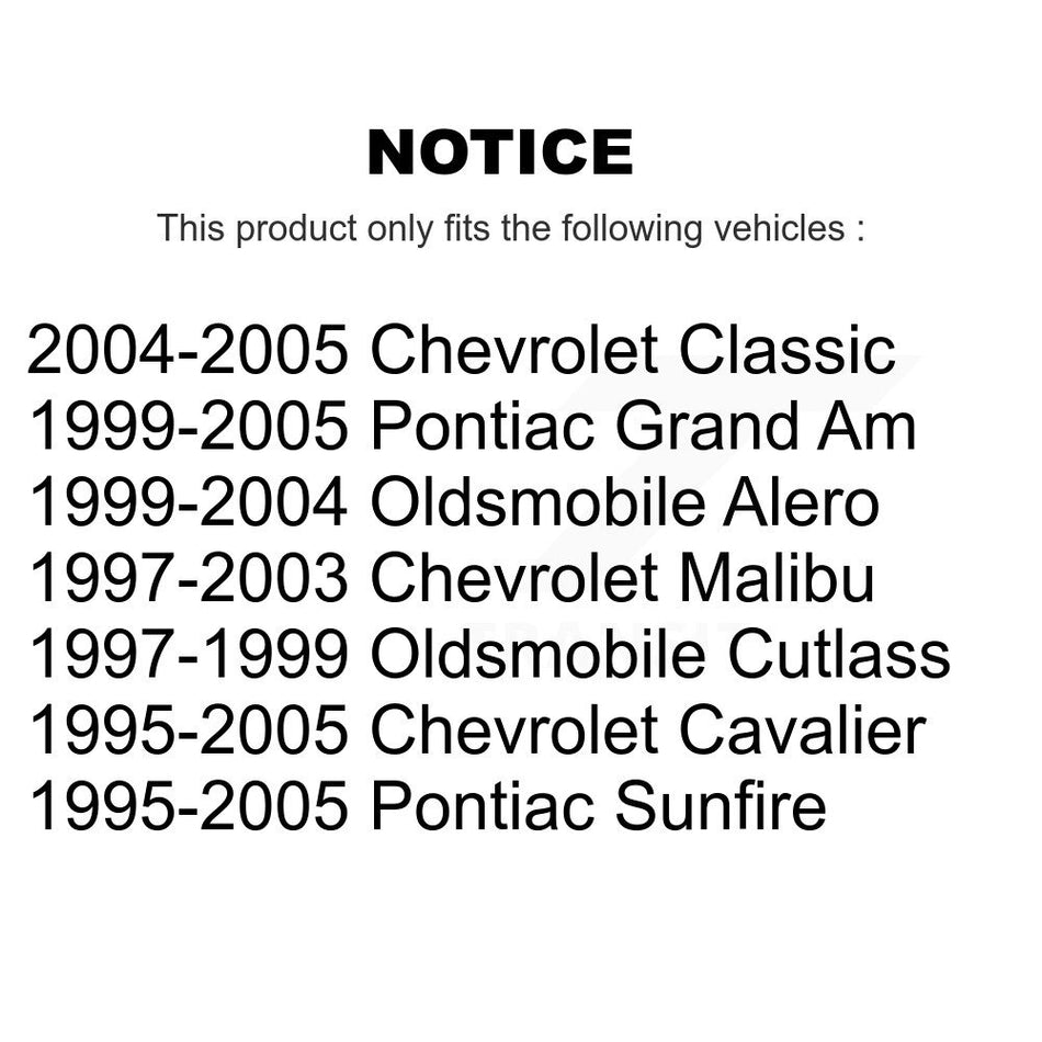 Front Lower Suspension Control Arm Bushing Kit TOR-K6578 For Pontiac Chevrolet Cavalier Sunfire Am