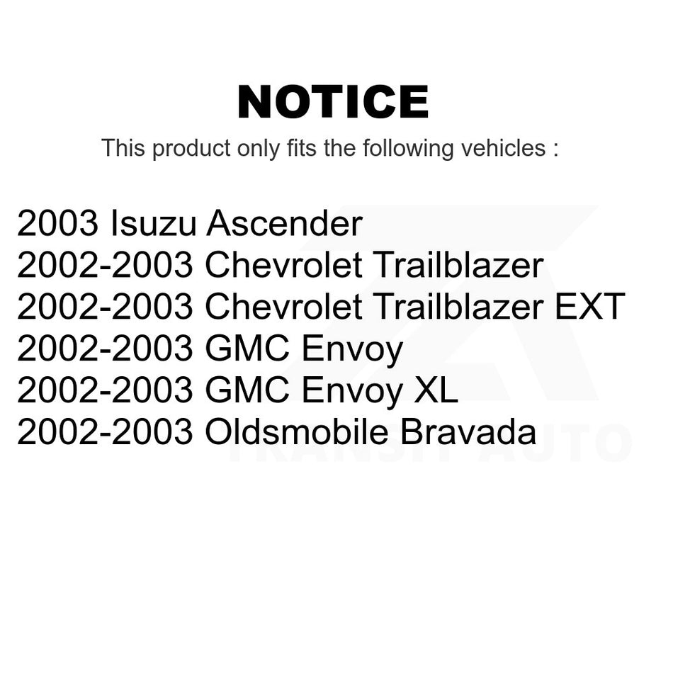 Front Right Suspension Stabilizer Bar Link Kit TOR-K6665 For Chevrolet Trailblazer GMC Envoy EXT XL Oldsmobile Bravada Isuzu Ascender