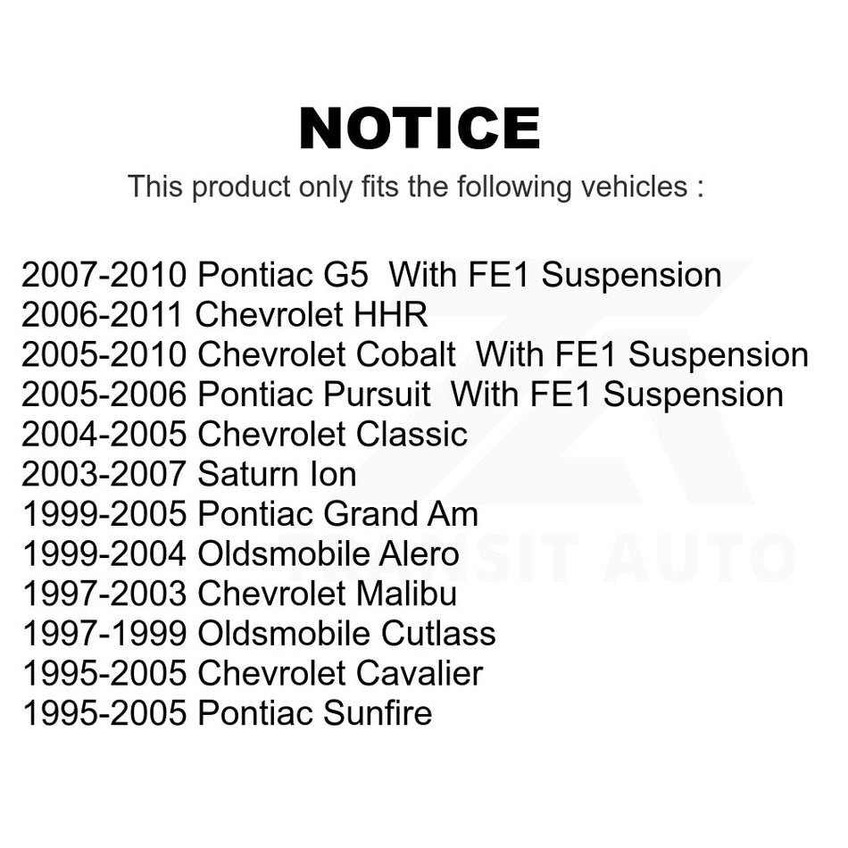 Front Lower Rearward Suspension Control Arm Bushing TOR-K6698 For Chevrolet Cobalt Cavalier Pontiac HHR Grand Am Saturn Ion Malibu Oldsmobile Alero Sunfire Classic G5 Cutlass Pursuit