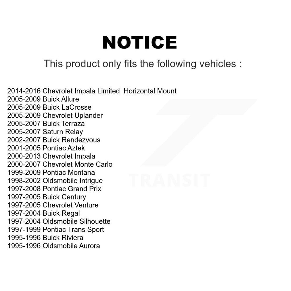 Front Lower Rearward Suspension Control Arm Bushing TOR-K6715 For Chevrolet Impala Pontiac Buick