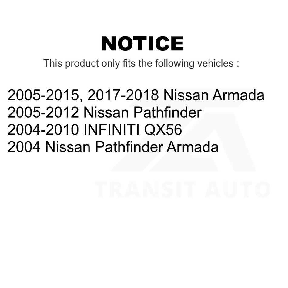 Rear Left Suspension Stabilizer Bar Link Kit TOR-K750037 For Nissan Pathfinder Armada INFINITI QX56