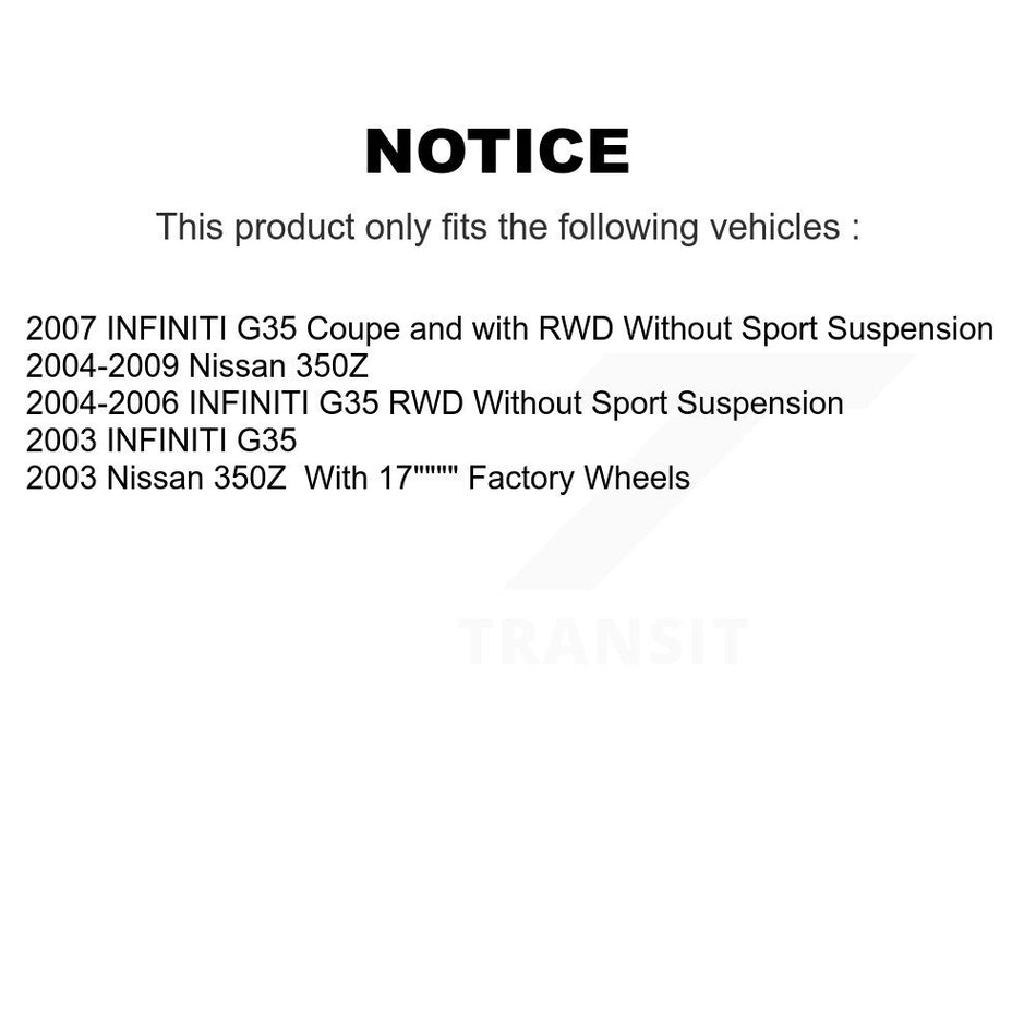 Front Right Suspension Stabilizer Bar Link Kit TOR-K750100 For INFINITI G35 Nissan 350Z