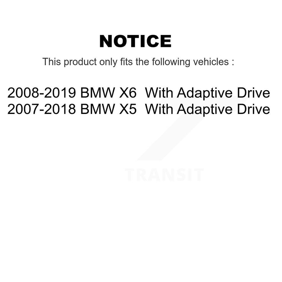 Front Left Suspension Stabilizer Bar Link Kit TOR-K750215 For BMW X5 X6 With Adaptive Drive