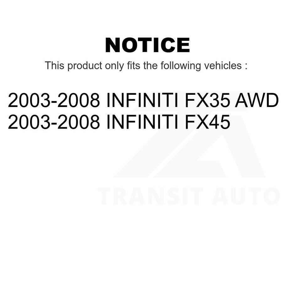 Rear Left Suspension Stabilizer Bar Link Kit TOR-K750248 For 2003-2008 INFINITI FX35 FX45