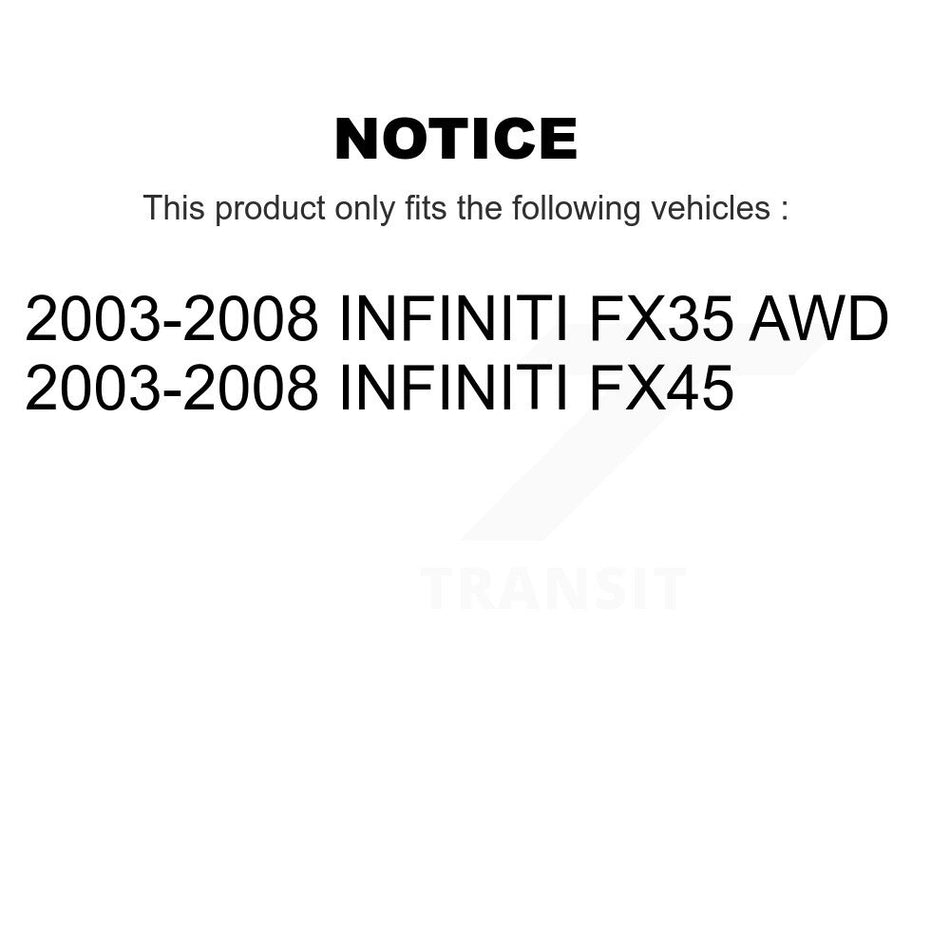 Rear Right Suspension Stabilizer Bar Link Kit TOR-K750249 For 2003-2008 INFINITI FX35 FX45