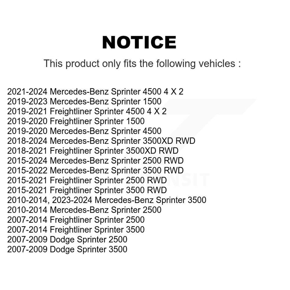 Front Left Suspension Stabilizer Bar Link Kit TOR-K750277 For Mercedes-Benz Sprinter 2500 3500 Dodge