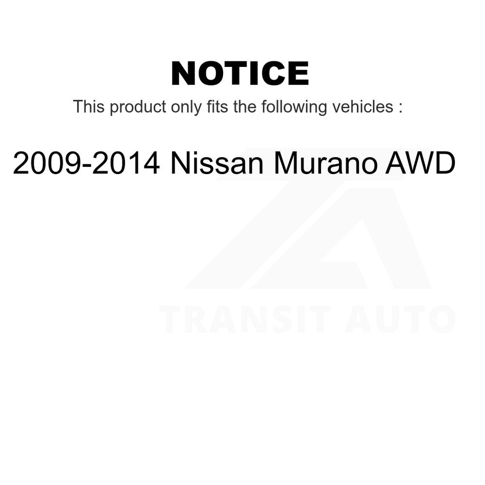 Rear Left Suspension Stabilizer Bar Link Kit TOR-K750285 For 2009-2014 Nissan Murano AWD