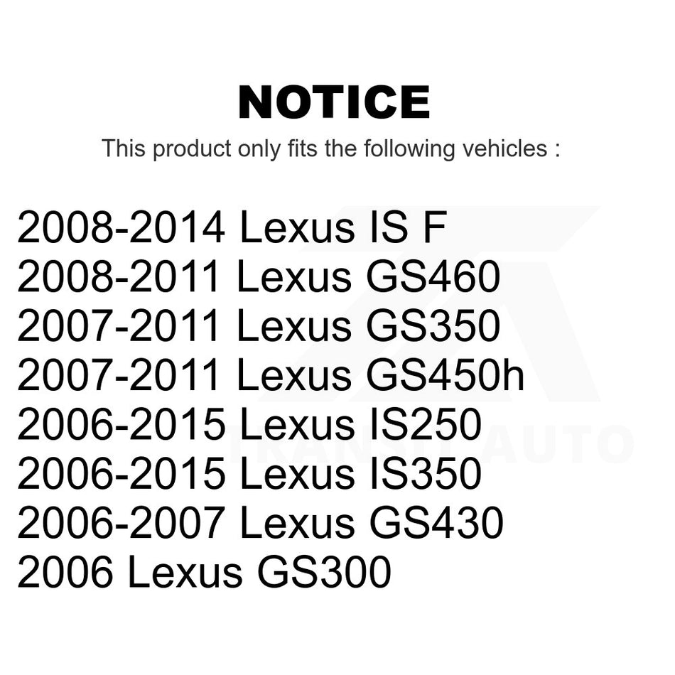 Rear Suspension Stabilizer Bar Link Kit TOR-K750288 For Lexus IS250 IS350 GS350 GS300 GS430 IS F GS450h GS460