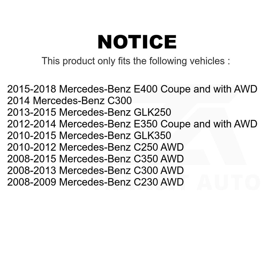 Front Right Suspension Stabilizer Bar Link Kit TOR-K750336 For Mercedes-Benz C300 E350 GLK350 E400 C250 C350 GLK250 C230