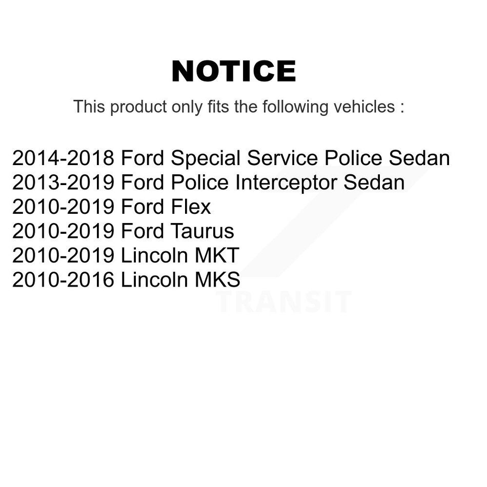 Front Right Suspension Stabilizer Bar Link Kit TOR-K750389 For Ford Flex Taurus Lincoln Police Sedan