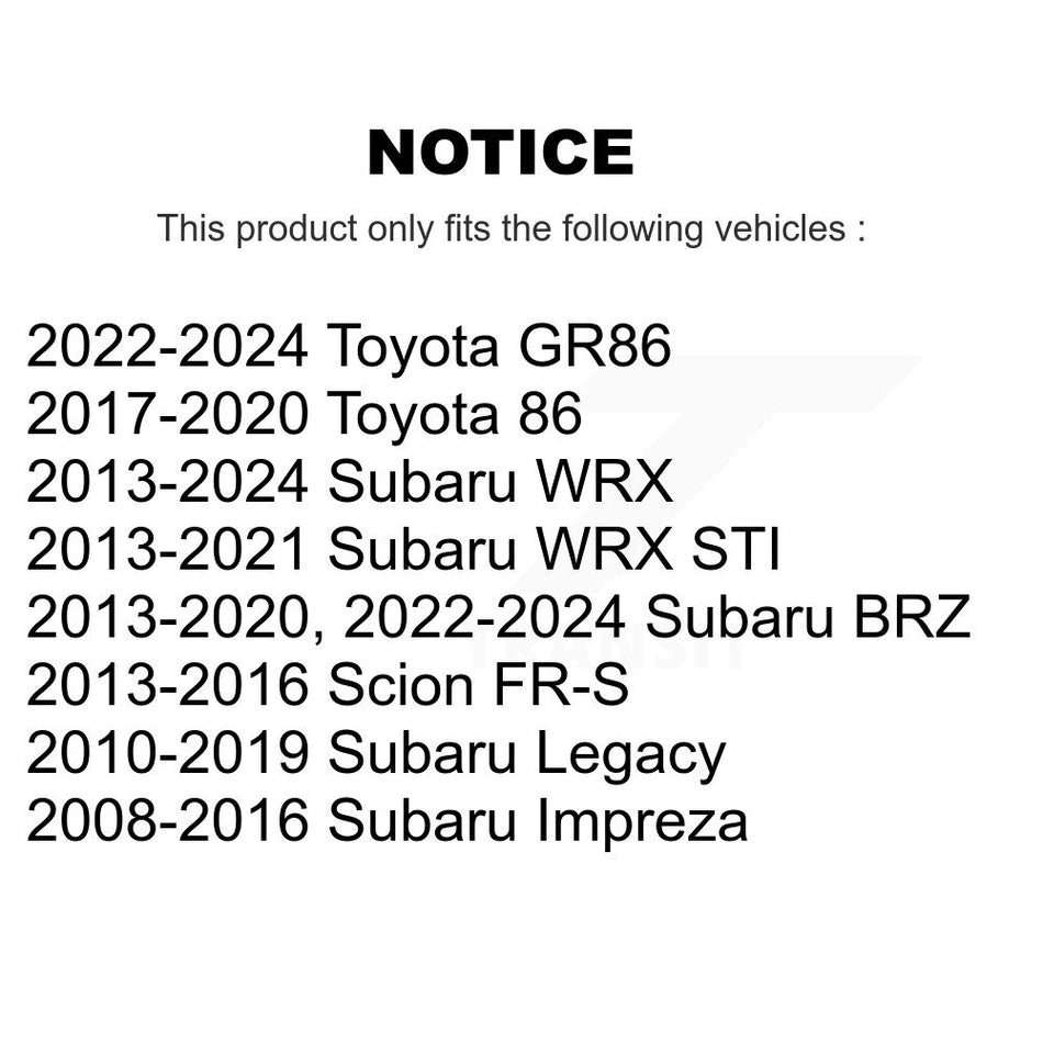 Rear Suspension Stabilizer Bar Link Kit TOR-K750486 For Subaru Impreza WRX Legacy BRZ STI Scion FR-S