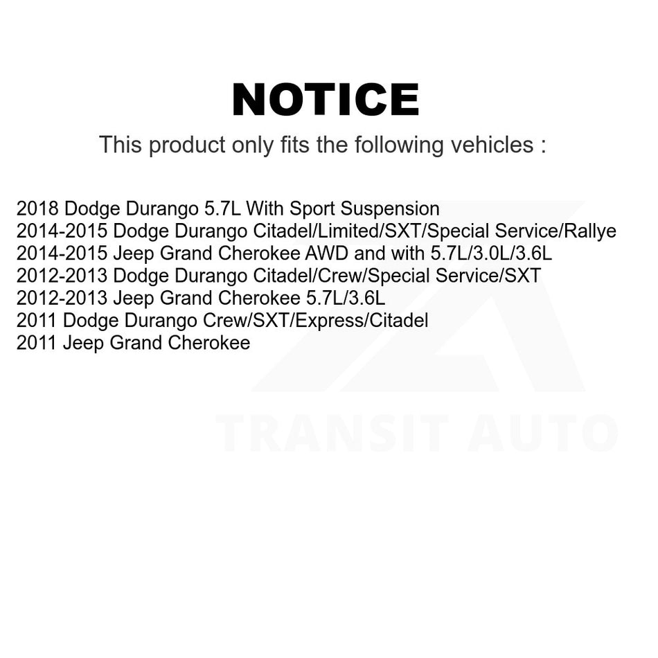 Front Right Suspension Stabilizer Bar Link Kit TOR-K750579 For Jeep Grand Cherokee Dodge Durango