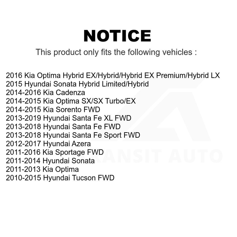 Rear Suspension Stabilizer Bar Link Kit TOR-K750603 For Hyundai Kia Sonata Optima Santa Fe Sport Tucson Sportage Sorento Azera Cadenza XL