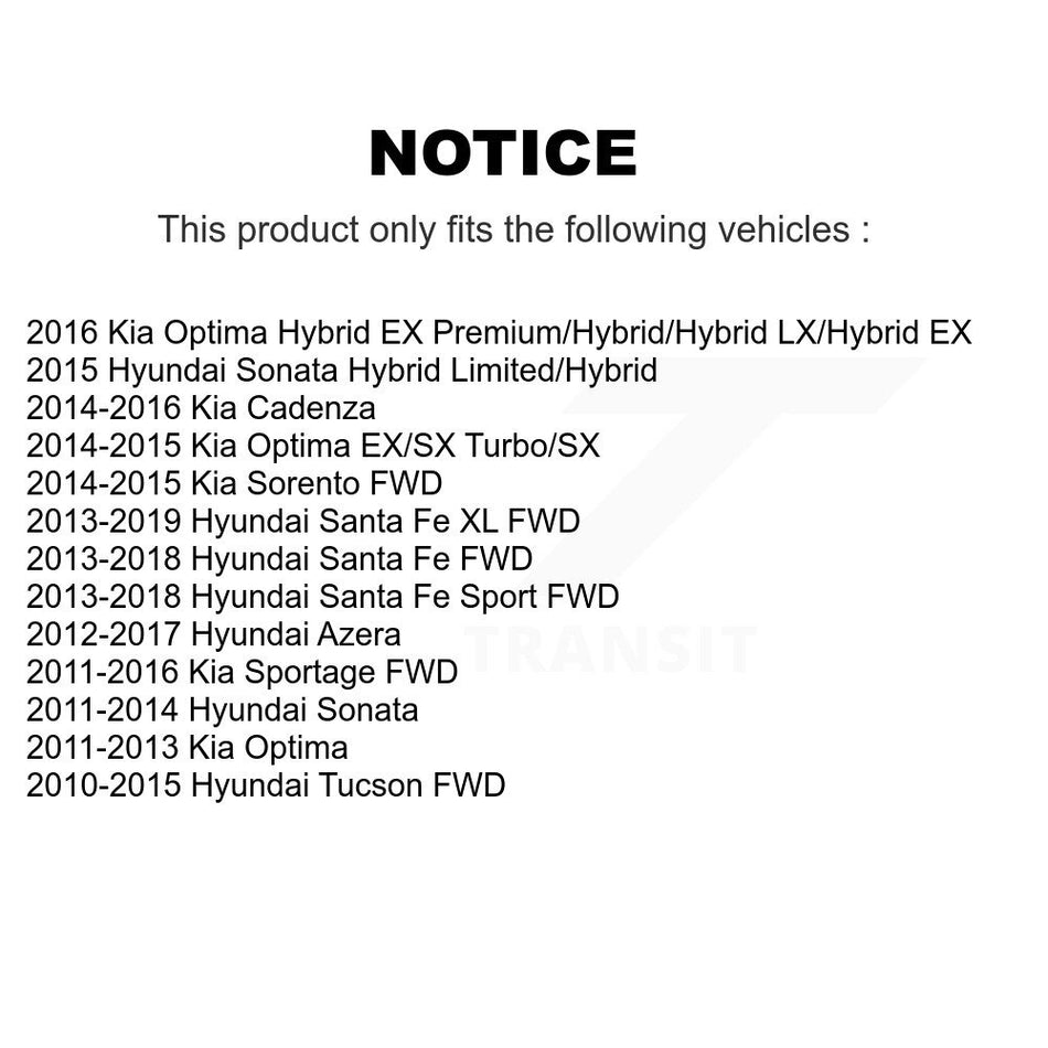 Rear Suspension Stabilizer Bar Link Kit TOR-K750603 For Hyundai Santa Fe Sport Kia Tucson Sonata XL