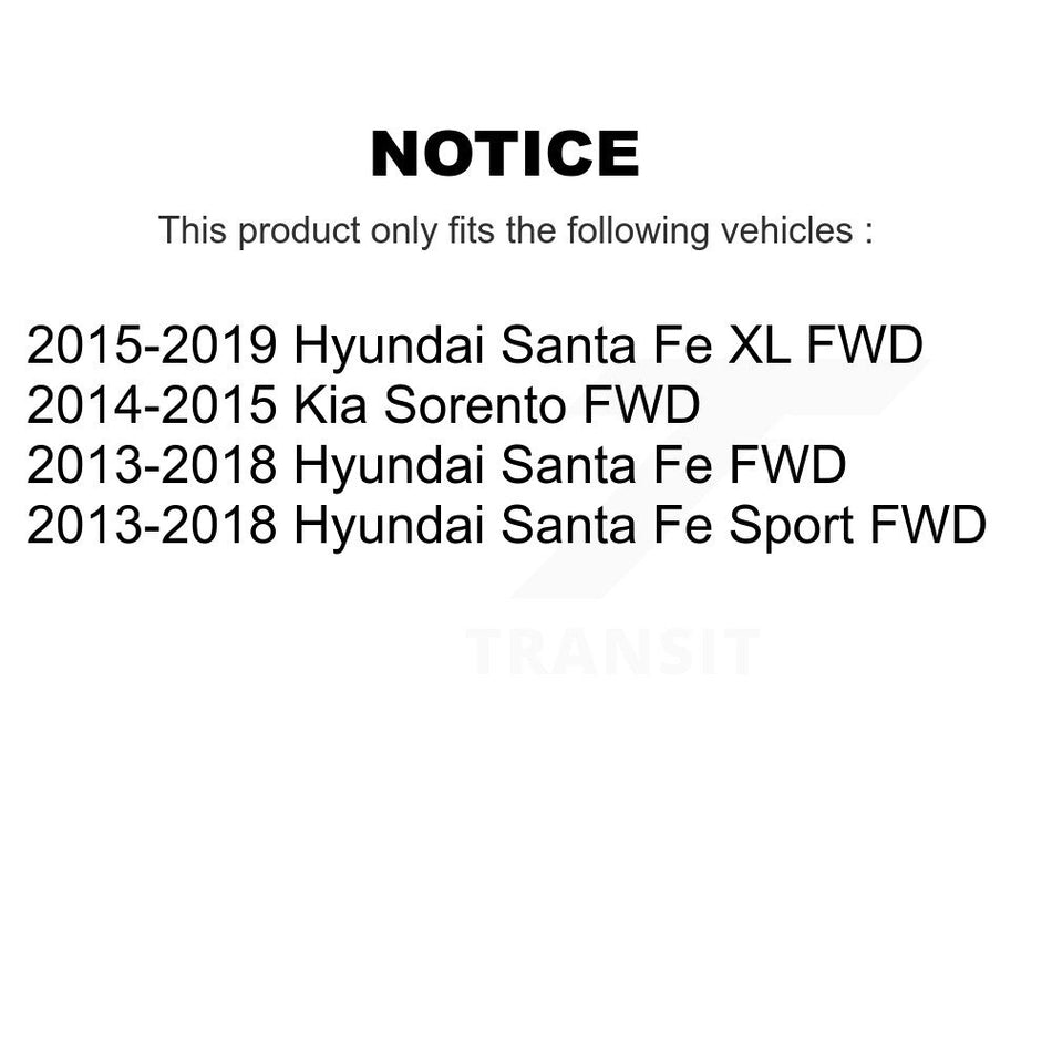 Rear Suspension Stabilizer Bar Link Kit TOR-K750669 For Hyundai Santa Fe Sport Kia Sorento XL FWD