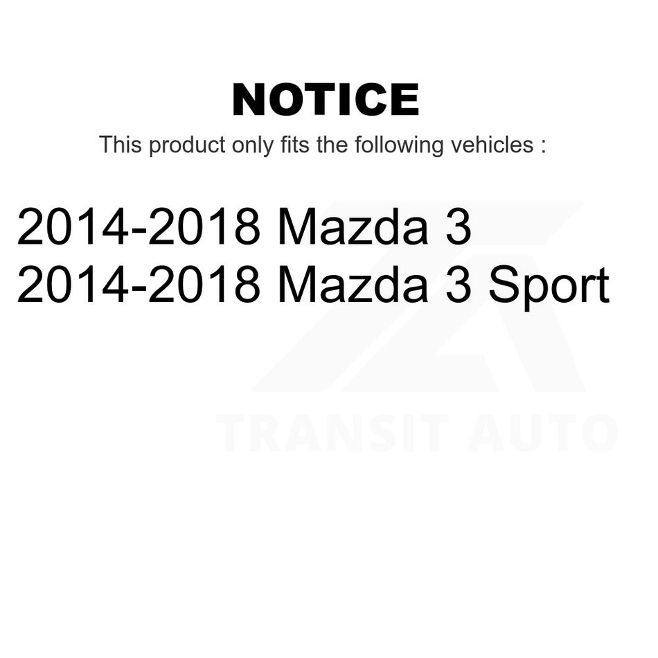 Front Right Suspension Stabilizer Bar Link Kit TOR-K750751 For 2014-2018 Mazda 3 Sport