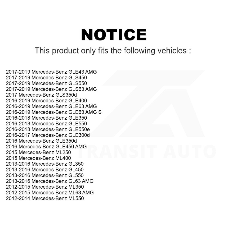 Front Left Suspension Stabilizer Bar Link Kit TOR-K750790 For Mercedes-Benz ML350 GLE350 GLS450 GL450 GLE43 AMG GL550 GLS550 GL350 GLE400 GLE450 GLE63 S ML400 ML550 ML250 GLS63 GL63 ML63 GLE300d