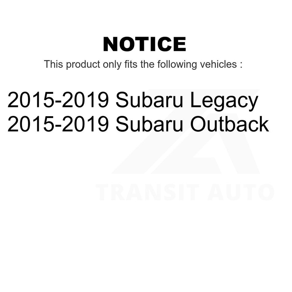 Front Left Suspension Stabilizer Bar Link Kit TOR-K750907 For 2015-2019 Subaru Outback Legacy