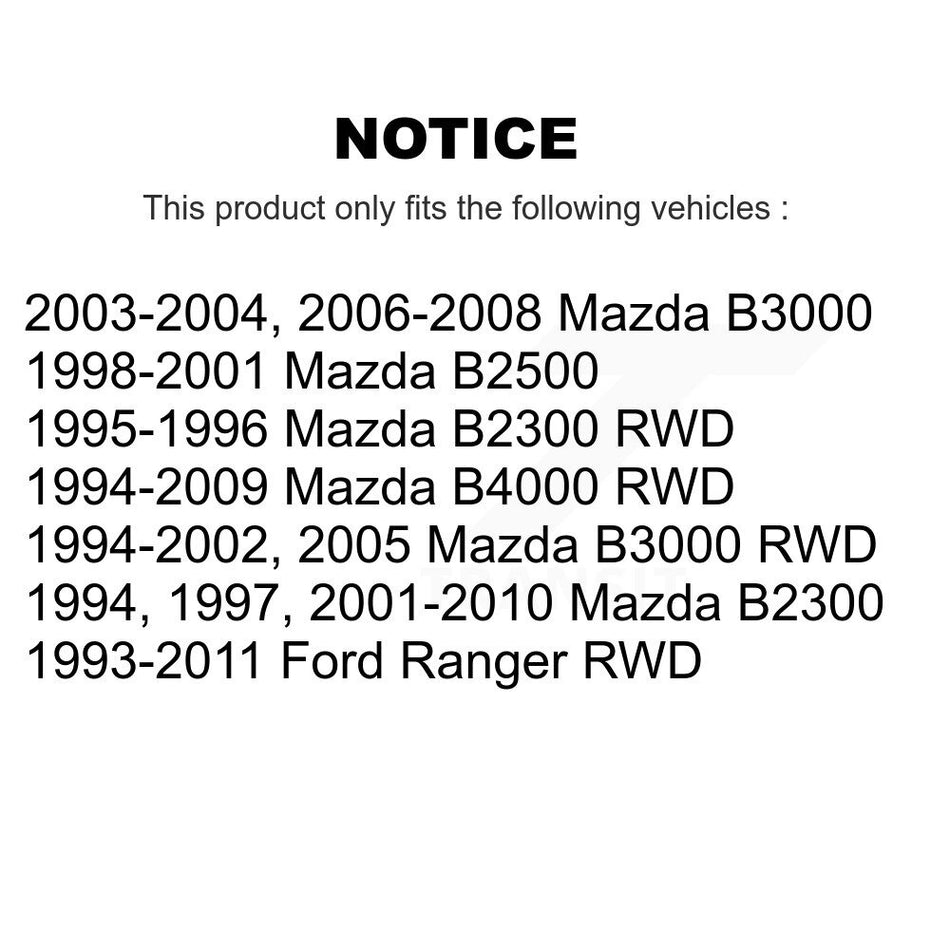 Rear Suspension Stabilizer Bar Link Kit TOR-K80101 For Ford Ranger Mazda B4000 B3000 B2300 B2500