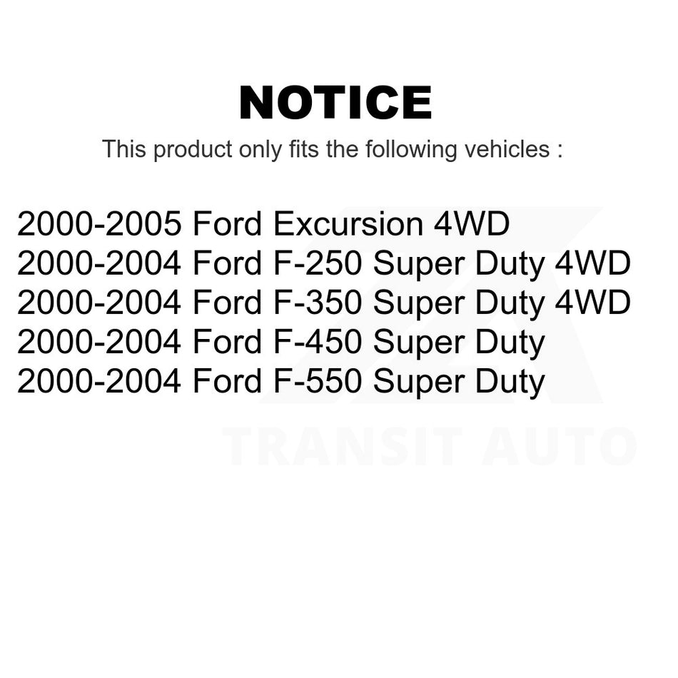 Front Left Suspension Stabilizer Bar Link Kit TOR-K80274 For Ford F-250 Super Duty F-350 Excursion F-450 F-550