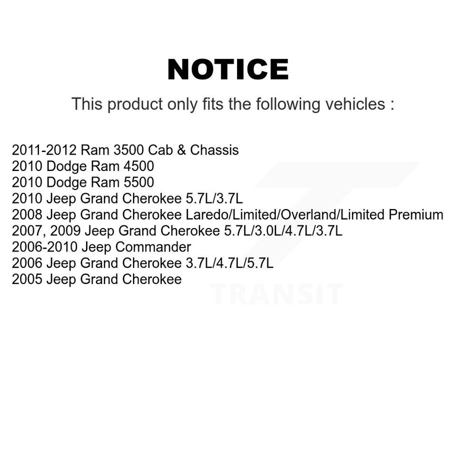 Rear Suspension Stabilizer Bar Link Kit TOR-K80468 For Jeep Grand Cherokee Ram 3500 Commander Dodge