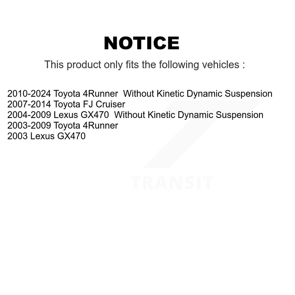 Rear Suspension Stabilizer Bar Link Kit TOR-K80469 For Toyota 4Runner FJ Cruiser Lexus GX470