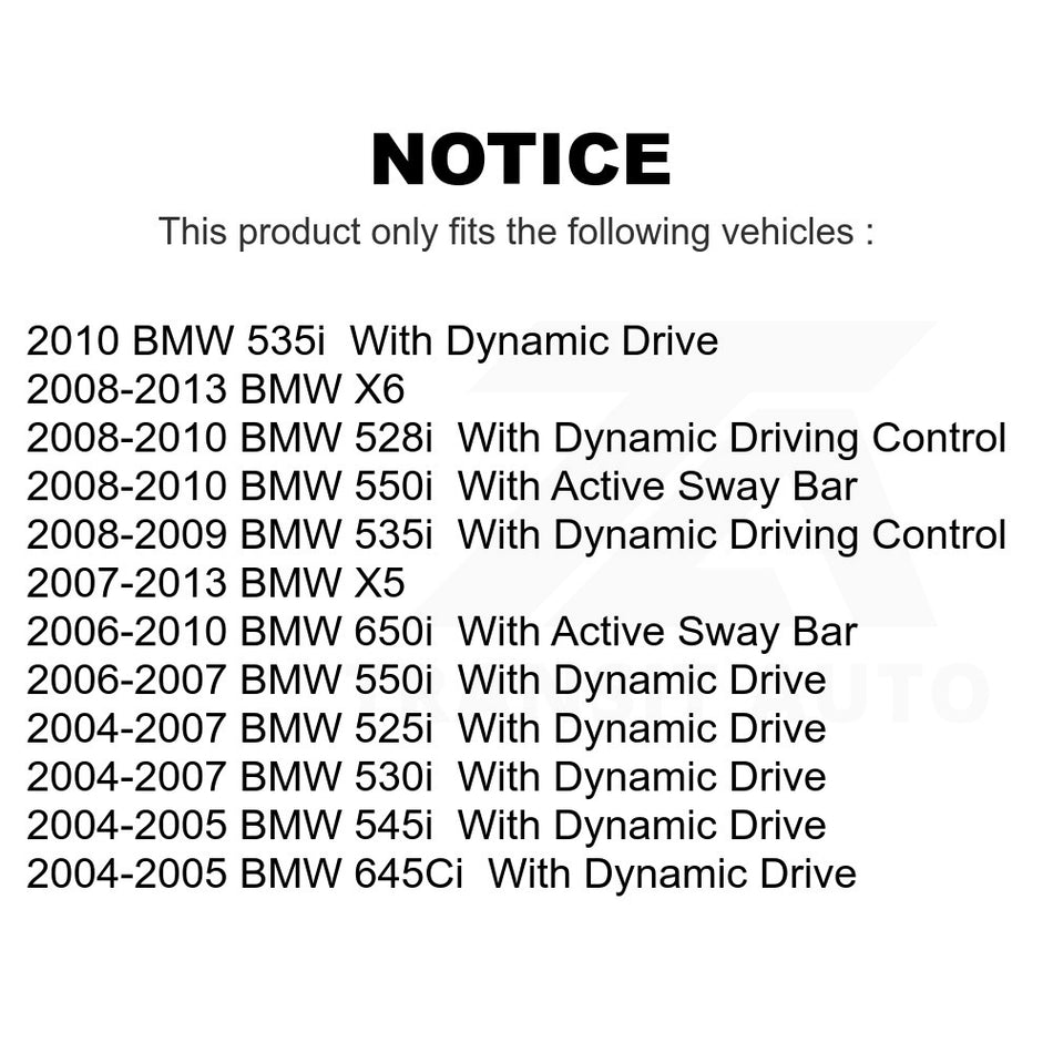 Rear Suspension Stabilizer Bar Link Kit TOR-K80472 For BMW X5 530i 528i 525i 650i 535i X6 550i 645Ci 545i