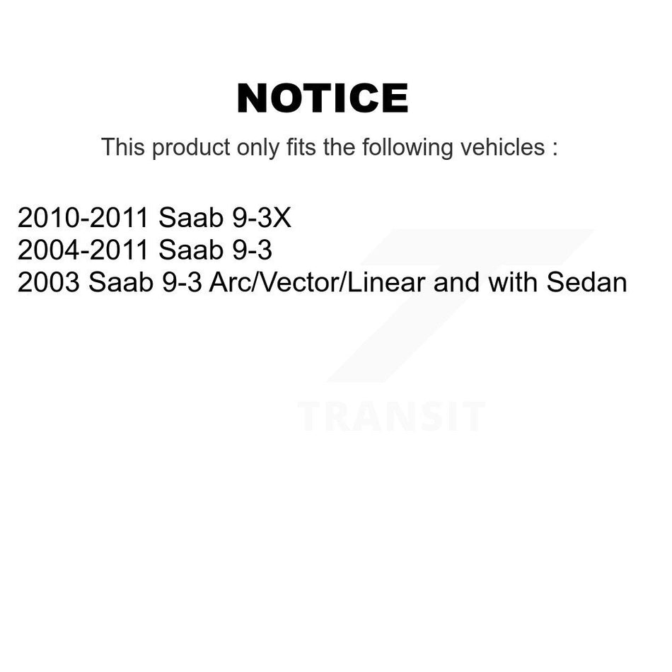 Front Suspension Stabilizer Bar Link Kit TOR-K80477 For Saab 9-3 9-3X