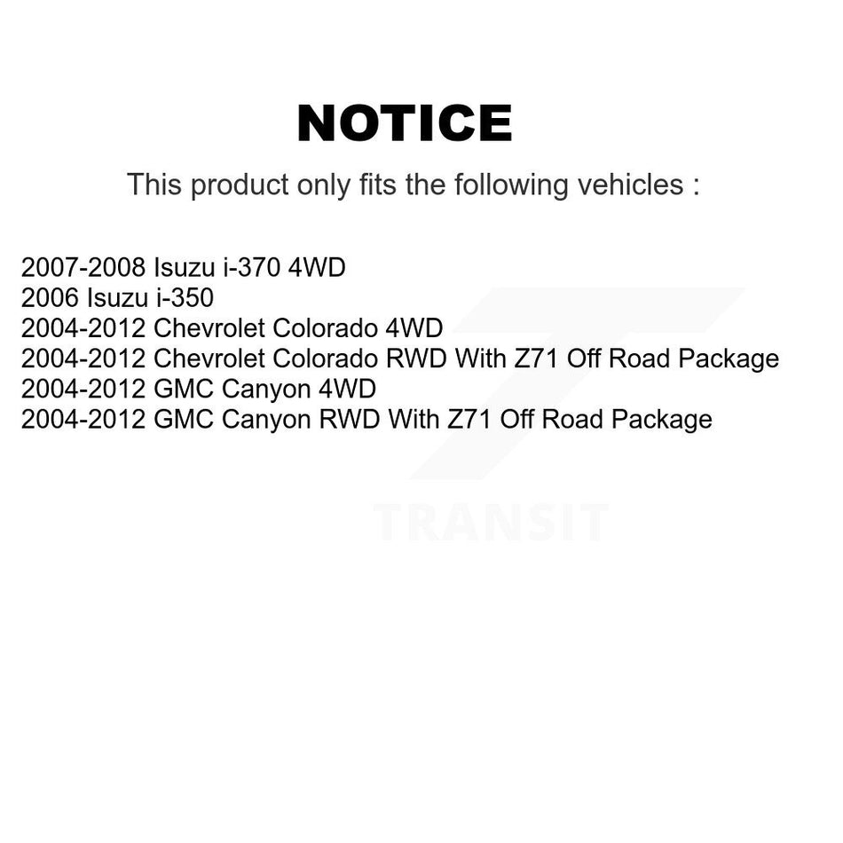 Front Right Suspension Stabilizer Bar Link Kit TOR-K80583 For Chevrolet Colorado GMC Canyon Isuzu