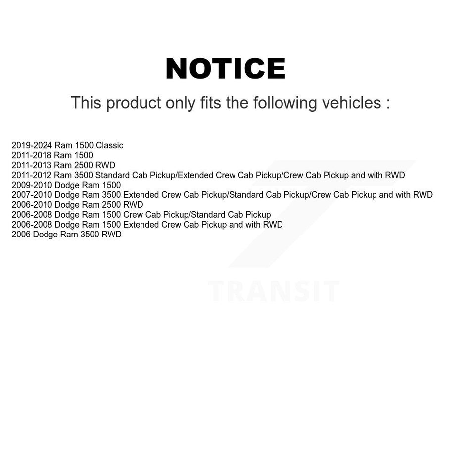 Front Upper Suspension Ball Joint TOR-K80628 For Ram 1500 Classic Dodge 3500 2500